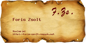 Foris Zsolt névjegykártya